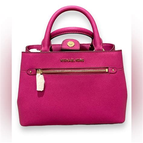 michael kors blossom hailee leather satchel|Michael Kors Hailee Blossom Satchel Crossbody Bag .